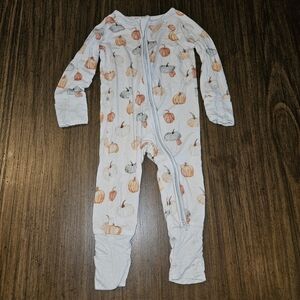 The little one shop Fall Pumpkins One Piece footie Pajama 3-6 months